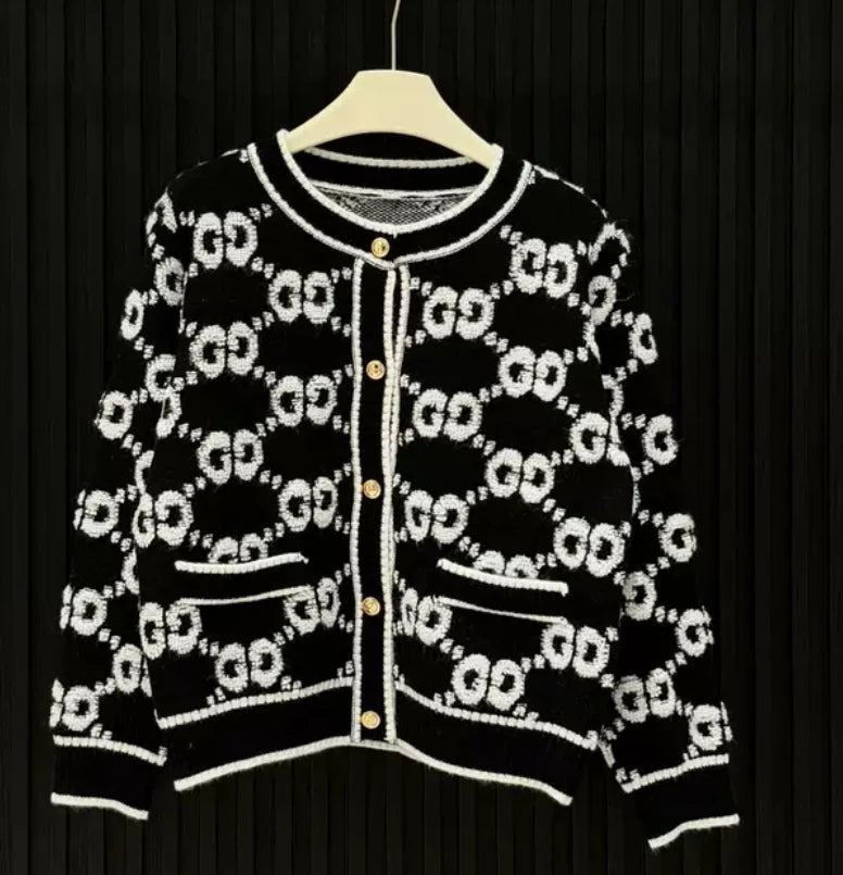Monogram Knit Cardigan