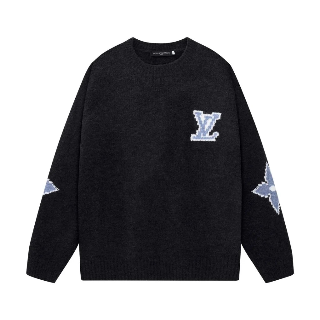 Black & Blue Star Knit