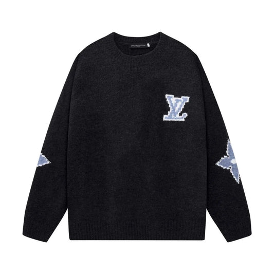 Black & Blue Star Knit