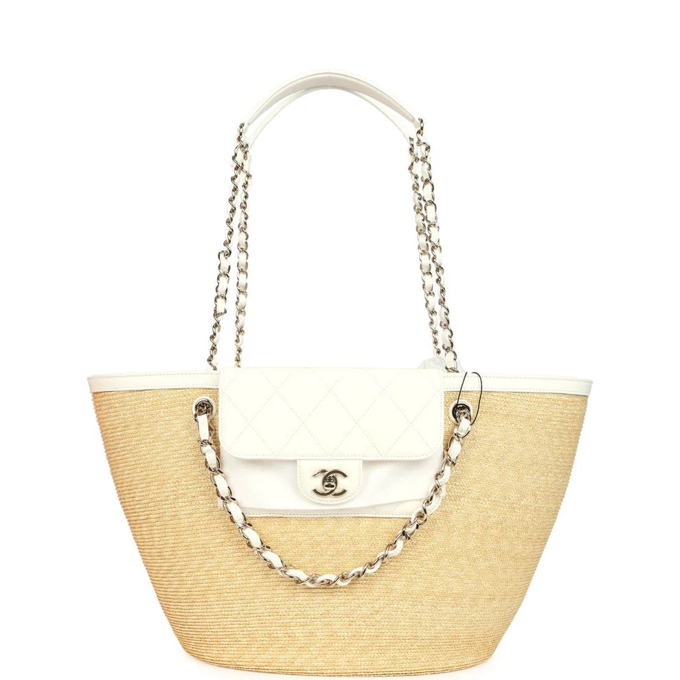 Natural Braided Tote