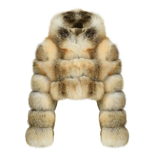 Cropped Hooded Coat